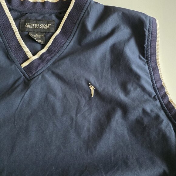 Austin Golf Mens Vest XL Navy V Neck Wind Resistant Ligthweight Tour Collection - Picture 9 of 14